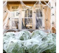 JOYIN Toile d'araignée Artificielle Super Extensible pour décoration d'intérieur et d'extérieur 1 000 m²
