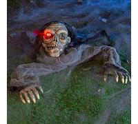 JOYIN Zombie Rampant Halloween avec Visage décomposé - Décorations animatroniques à Bras Mobiles pour décoration extérieure