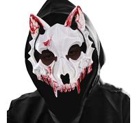 Joyincoser Masque de loup effrayant - Squelette animal - Masque horreur effrayant loup-garou - Masque décoratif pour adulte - Pour Halloween, fête, carnaval