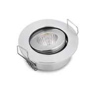 JOYINLED 1 spot LED COB encastrable blanc froid 3 W, mini spot pivotant, trou de 44 à 50 mm, couleur argent 6 000 K, pour bricolage d'armoires de maison