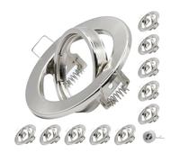 JOYINLED Lot de 10 spots LED encastrables GU10 - Cadre de montage rond - 68 mm - Avec douille GU10 pour ampoules LED ou halogènes - Orientable à 30°