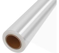 JOYIT Rouleau de cellophane transparent de 33,5 m (88,9 cm x 33,5 m) - Rouleau de cellophane transparent de 3 mm d'épaisseur, grands sacs en cellophane transparent pour emballage cadeau à fleurs (88,9