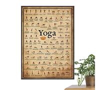 Joyivike 100 Yoga Classiques, Poster Postures Yoga, Tableaux D'entraînement Gym À Domicile, Bodybuilding Gym Affiche Stratifié Sport Personal Fitness Mur Maison Decor