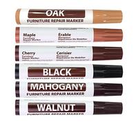 Joyivike 6 Réparation Meubles - Stylos Retouche Meubles, Marqueurs pour Bois, Feutre Retouche Bois, pour Teintures, Égratignures, Planchers Bois, Tables