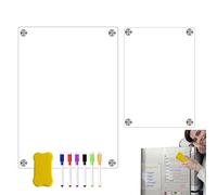 Joyivike Tableau effaçable à Sec pour réfrigérateur - Tableau magnétique du planificateur - Tableau d'affichage pour réfrigérateur avec 6 Couleurs, Ensemble Tableaux en Acrylique