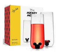 JoyJolt Lot de 2 verres Highball Disney Mickey Mouse - 414 ml - Verres à cocktail - Cadeaux Disney - Objets de collection Disney pour adultes