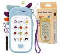 JoyJoyful Jouet Cadeau Enfant Bebe 1 an, Telephone Portable pour Enfant Fille Garcon, Jeux Educatif Cadeau Fille 1 an, Jouets Musicaux Bebe 6 8 9 10 Mois (Rose)