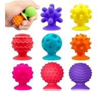 JoyJoyful Lot De 8 Jouets en Silicone pour Enfants, Jouets à Succion Sensorielle pour l'Autisme, Jouets TexturéS Et Spongieux pour Les Autistes Ayant des Besoins SpéCiaux (Couleur AléAtoire)