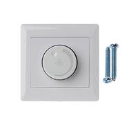 JOYKK 220V 200W Interrupteur de contrôle de la Vitesse du Ventilateur de Plafond Bouton Mural Variateur - Blanc