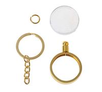 JOYKK 27mm Porte-Monnaie commémoratif Porte-clés médaillon Porte-clés Pendentif pièce Souvenir - Or # 27