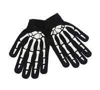 JOYKK Enfants Unisexe Complets Gants Fingered Hiver À Vélo Halloween Horreur Crâne Griffe Squelette en Caoutchouc Antidérapant en Plein Air Mitaines Poignet Warmer - Noir & Blanc