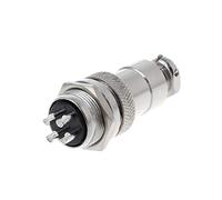 JOYKK Kit de connecteurs Aviation GX20, fiche mâle et Femelle à 4 Broches - Argent