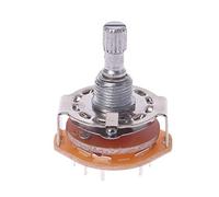 JOYKK Montage sur Panneau, Panneau 2P5T, sélecteur de commutateur Rotatif, Position 2 pôles 5, RS25 - Argent