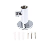 JOYKK Support à Ventouse Murale Bras de Douche Support de Bride Fixation Murale pour connecteur de Tuyau en Laiton - Argent