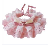 JOYKOL Collier en dentelle avec nœud papillon réglable pour chien et chat - Accessoires pour animaux de compagnie - Foulard bandana pour chiot - Collier cravate - Sangle - Foulard - Fournisseurs pour