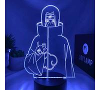 JoyLamp - Lampe 3D Itachi Uchiha - Led de 16 Couleurs avec Télécommande - Veilleuse du Manga Naruto Shippuden