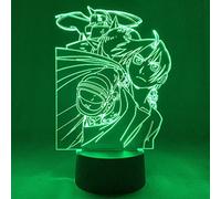 JoyLamp Lampe Edward Elric & Alphonse Elric - Collection officielle x Fullmetal Alchemist - 16 couleurs + Télécommnade - Lampe 3D Manga FMA Led