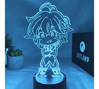 JoyLamp Meliodas SD de The Seven Deadly Sins - Collection officielle x The Seven Deadly Sins - 16 couleurs + Télécommande - Lampe 3D The Seven Deadly Sins