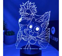 JoyLamp Natsu et Happy de Fairy Tail - Collection officielle x Fairy Tail - 16 couleurs + Télécommande - Lampe 3D Fairy Tail