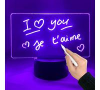 JoyLamp Note Led - Lampe Dessin - 16 couleurs + télécommande + changement automatique - Exprimez vos sentiments à l'infinie grâce à notre glass transparente et son stylo