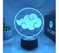 JoyLamp Nuage Akatsuki - Collection officielle x Naruto - 16 couleurs + Télécommande + Packaging Naruto - Lampe Naruto 3D Manga