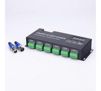 JOYLIT 24CH RGBW DMX512 LED Decoder, DC 5-24V 3A/CH 24 Canaux Décodeur DMX LED avec Affichage Digital, RGBW,RGB,CCT Bande LED Contrôleur pour Eclairage de Scène, de Bar, de Club, Municipal