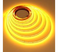 JOYLIT 24V Ruban LED 5M 3000LM/M CRI 92+ 1900K Jaune D'or, CE UL PRO+ 224LEDs/M 2835 120W Dimmable Bande LED Haute Luminosité Adhésif Strip Light pour l'industrie, le Commerce