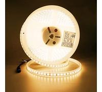 JOYLIT 24V Ruban LED 5M Exterieur 126LEDs/M 3000K Blanc Chaud 10000LM, CE UL ProLED CRI 92+ 2835 SMD 18W/M Super Lumineux IP67 Étanche Bande LED Pour Maison, Commercial (Nécessite Aliment 24V 90W)