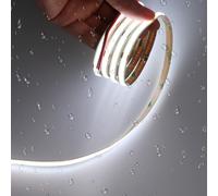 JOYLIT 6M Ruban LED COB 24V 6000K Blanc Froid IP65 Étanche 320LEDs/M, CRI 93+ Sans Point 8MM Autocollante Découpable Bande LED pour Chambre, Armoires, Camion (Sans Alimentation)