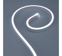 JOYLIT Bande LED néon 24 V - 5 m - 6000 K - Blanc froid - 6 x 12 mm - Flexible - IP67 - Étanche - IRC 90+ - Très clair - Pour cuisine, terrasse - Pas d'alimentation électrique