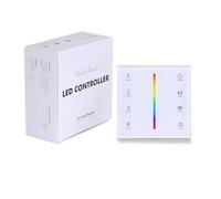 JOYLIT Contrôleur LED RGB Mural, 12-24V DC 3CH x 4A/CH Télécommande RF 2.4GHz pour Bande LED COB SMD RGB Changement de Couleur et Ajustement de la Luminosité