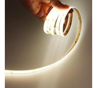 JOYLIT Ruban LED COB 6M 24V Intérieur, Bande LED 4000K Blanc Naturel Autocollant, Bandeau Flexible Lumineuse CRI 90+ 320LEDs/M Découpable Largeur 8MM Pour Camion, Cuisine, Miroir (Sans Alimentation)