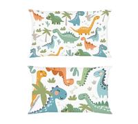 Joymaison Housse Coussin 33x45 Lot de 2 Enfants Dinosaure Taie d'oreiller Animaux Dino Plante Tropicales Housse d'oreiller pour Coussins Canapé Housses Home Décor