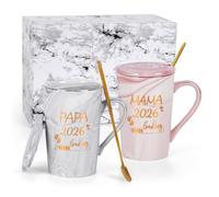 Joymaking Cadeau de grossesse pour les futures mamans et les papas Loading 2026 Cadeaux pour maman papa grossesse annoncer maman cadeau 400 ml rose gris