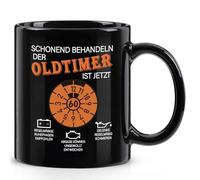 Joymaking Tasse d'anniversaire 60 ans pour hommes - Traiter en douceur la voiture classique est maintenant 60 ans - Tasse à café drôle 60e anniversaire hommes idée cadeau pour anniversaire, 320 ml