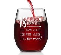 Joymaking Verre à vin Cadeaux pour 18e anniversaire - À partir de maintenant, 18e anniversaire, 18e anniversaire fille garçon 18 ans, idée de cadeau cool 18 ans, cadeau d'anniversaire 18 ans,