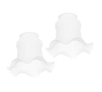 joyMerit 2pc Tulip Bell Shape Vintage Remplacement De L'abat-Jour en Verre Clair Et