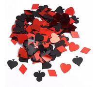 joyMerit Confettis Casino 30G Style Las Vegas Confettis de Fête Décoration de Table Événement Jeu de Poker Cartes Confettis Décoratifs Soirée des Jeux