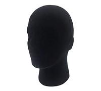 joyMerit Mannequin de Cheveux En Polystyrène Tête Chapeau Casquette Collier Présentoir Mannequin Modèle Noir - 03