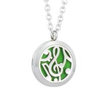 JOYMIAO Aromathérapie diffuseur Huile Essentielle Pendentif - Collier Acier Inoxydable pour Femmes Fille