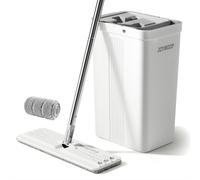 JOYMOOP Balai microfibre autonettoyant mains libres et seau avec essoreuse pour la maison Balais pour le nettoyage des sols et des murs, parquet, carr