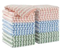 JOYMOOP Chiffon Microfibre pour Le Nettoyage, Serviette Microfibre et torchon de Cuisine absorbants sans Traces ni Peluches, réutilisables et lavables, Lot de 18 pièces, Taille 18,5 × 28,5 cm