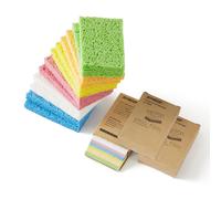 JOYMOOP Éponges compressées en cellulose pour la cuisine, la vaisselle, le nettoyage ménager, les éponges naturelles, lot de 36 éponges colorées