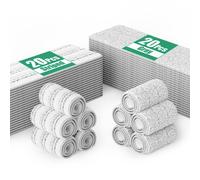 JOYMOOP Lingettes de nettoyage plates en microfibre, lavables, pour balai plat ou seau franges JOYMOOP, lot de 50 recharges de 33 cm (13 pouces