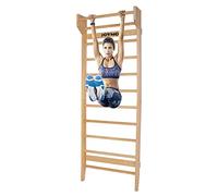 JOYMOR Barre de gymnastique en bois, échelle d'exercice multi-usage, barre de traction murale, thérapie physique pour étirements et divers exercices, salle de sport à domicile, entraînement de yoga