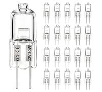 Joynine 20Pcs Ampoules Halogènes G4 12V 20W pour Hotte Aspirante et Armoire | Blanc chaud 2700K, CRI 99, 280lm, 3000h Durée, 360° Sans Angle Mort, Dimmable Sans Scintillement, Filament Tungstène à l'iode