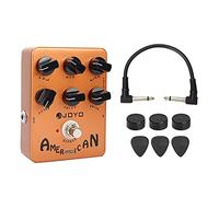 Joyo JF14 Pédale d'effet de Guitare électrique de Simulation analogique Acoustique avec Conception True Bypass pour Les Amateurs de Guitare Construction en métal Plastique