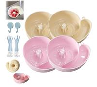 Joyoasis Creative Automatic Rotation Snail Shape Fruit Drainer Basket, Snail Shape Drainer, Automatic Cleaning Snail Drain Basket, Rotating Fruit & Vegetable Washing Bowl (4Pcs/Mix)