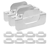 JOYOFREELY 10 Pièces Clips pour Lave-Vaisselle en Fer Argenté Fixation Stable et Conception à Fente en H pour Supports de Fixation de Plateaux en Bois Entrepôts