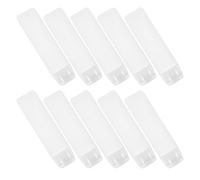 JOYOFREELY 10 Pièces Tubes Souples en Plastique Blanc 30 Ml pour Dentifrice de Voyage avec Bouchon à Rabat Étanche pour Cosmétiques et Soins Personnels en Déplacement